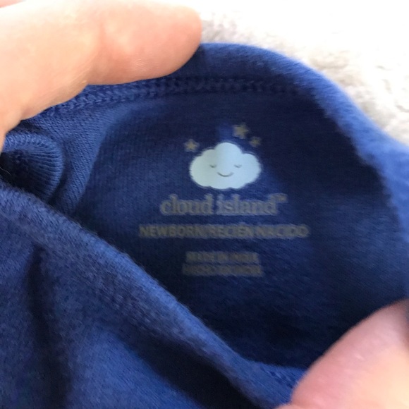 Cloud Island Sleeveless Bodysuit Solid Blue - Picture 2 of 3